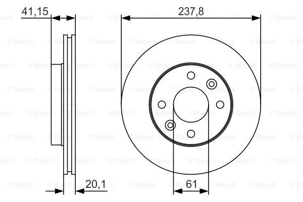 BOSCH stabdžių diskas 0 986 479 R66