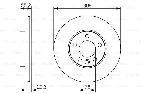 BOSCH Тормозной диск 0 986 479 R84