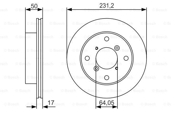 BOSCH stabdžių diskas 0 986 479 R96