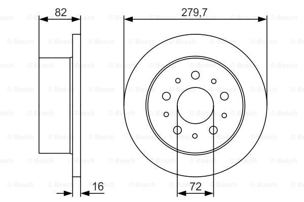 BOSCH Тормозной диск 0 986 479 S73