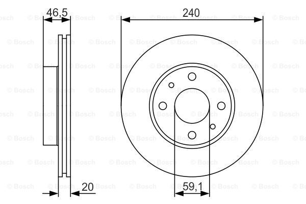 BOSCH Тормозной диск 0 986 479 S74