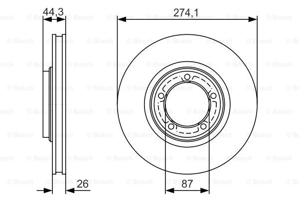 BOSCH Тормозной диск 0 986 479 S79