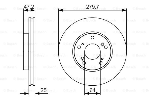 BOSCH Тормозной диск 0 986 479 S82