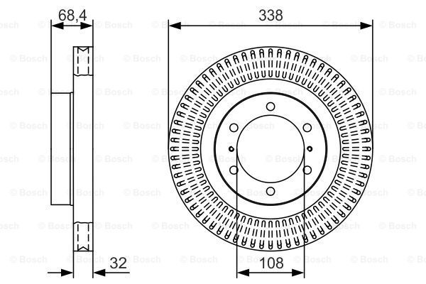 BOSCH Тормозной диск 0 986 479 T09