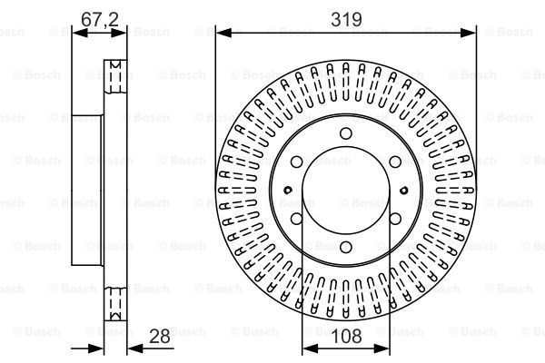 BOSCH Тормозной диск 0 986 479 T36