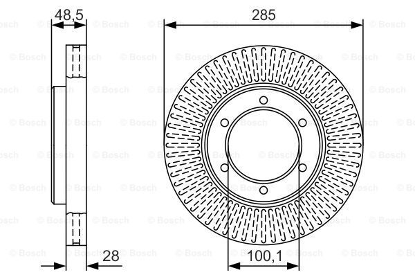 BOSCH Тормозной диск 0 986 479 T45