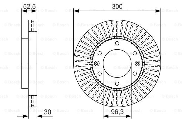 BOSCH Тормозной диск 0 986 479 T88