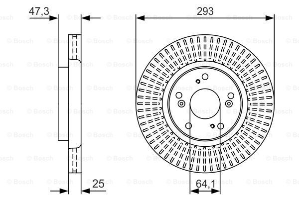 BOSCH Тормозной диск 0 986 479 U63