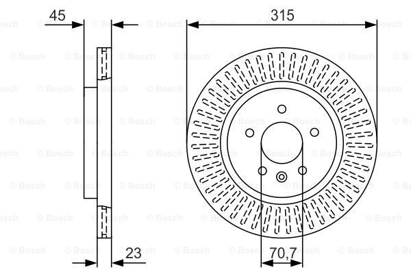 BOSCH Тормозной диск 0 986 479 U65