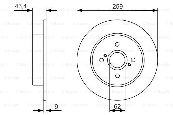 BOSCH stabdžių diskas 0 986 479 V07