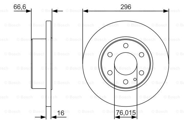 BOSCH stabdžių diskas 0 986 479 V17