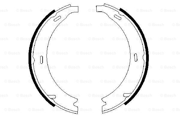 BOSCH Комплект тормозных колодок, стояночная тормозная с 0 986 487 190