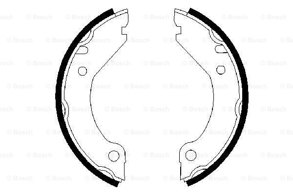 BOSCH Комплект тормозных колодок, стояночная тормозная с 0 986 487 215