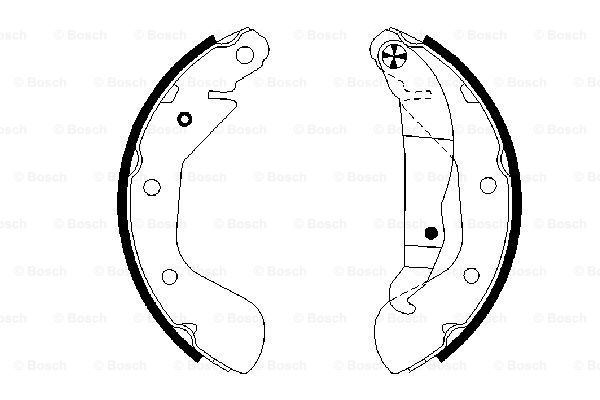 BOSCH stabdžių trinkelių komplektas 0 986 487 614