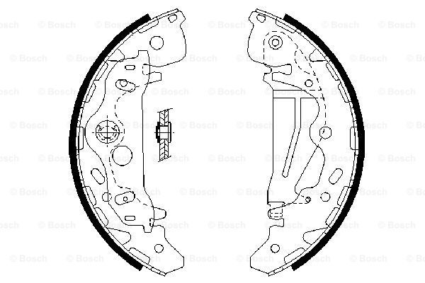 BOSCH stabdžių trinkelių komplektas 0 986 487 709