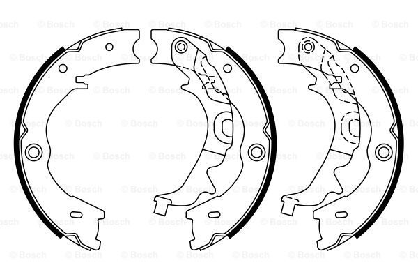 BOSCH Комплект тормозных колодок, стояночная тормозная с 0 986 487 927