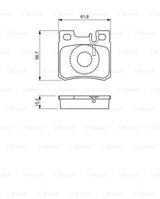 BOSCH stabdžių trinkelių rinkinys, diskinis stabdys 0 986 490 260