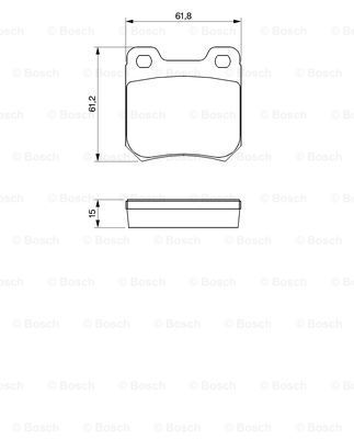 BOSCH Комплект тормозных колодок, дисковый тормоз 0 986 490 510