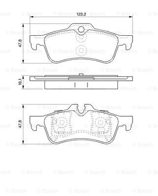 BOSCH Комплект тормозных колодок, дисковый тормоз 0 986 494 063