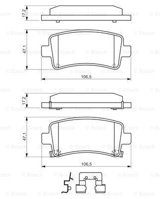 BOSCH Комплект тормозных колодок, дисковый тормоз 0 986 494 124