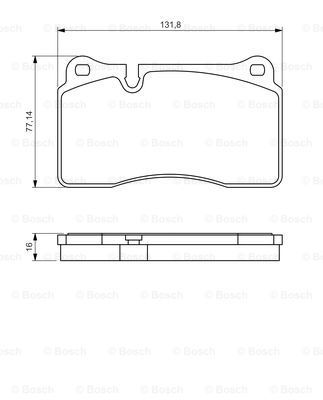 BOSCH Комплект тормозных колодок, дисковый тормоз 0 986 494 207