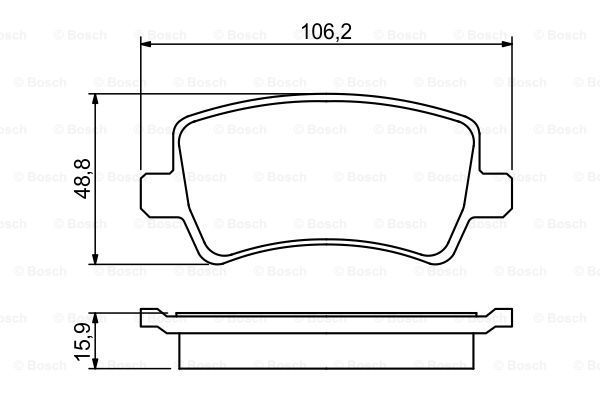 BOSCH Комплект тормозных колодок, дисковый тормоз 0 986 494 248