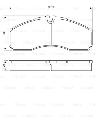 BOSCH Комплект тормозных колодок, дисковый тормоз 0 986 494 266