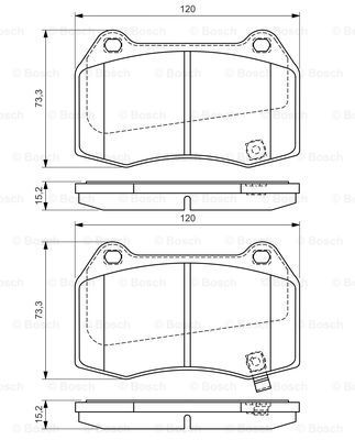 BOSCH stabdžių trinkelių rinkinys, diskinis stabdys 0 986 494 310