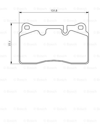 BOSCH Комплект тормозных колодок, дисковый тормоз 0 986 494 351