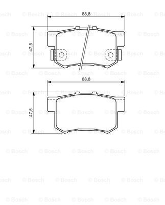 BOSCH stabdžių trinkelių rinkinys, diskinis stabdys 0 986 494 358