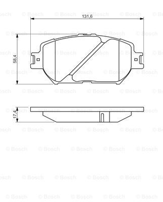 BOSCH Комплект тормозных колодок, дисковый тормоз 0 986 494 418