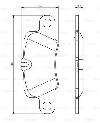 BOSCH stabdžių trinkelių rinkinys, diskinis stabdys 0 986 494 431