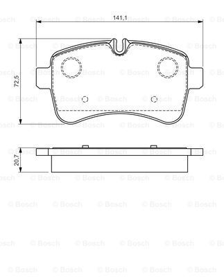 BOSCH stabdžių trinkelių rinkinys, diskinis stabdys 0 986 494 460