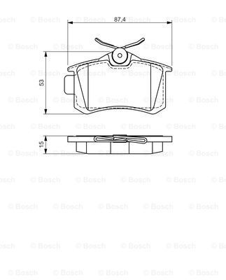 BOSCH stabdžių trinkelių rinkinys, diskinis stabdys 0 986 494 521