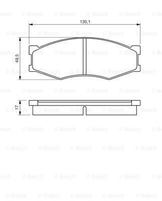 BOSCH stabdžių trinkelių rinkinys, diskinis stabdys 0 986 494 541