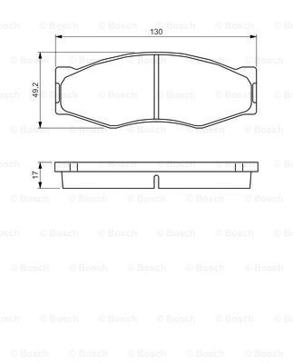 BOSCH stabdžių trinkelių rinkinys, diskinis stabdys 0 986 494 565