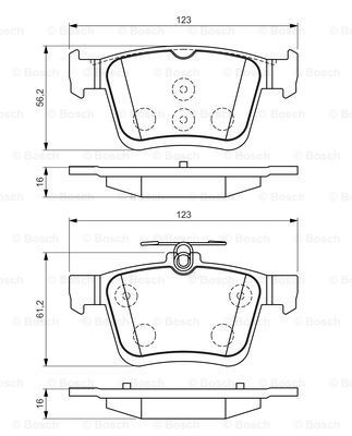 BOSCH stabdžių trinkelių rinkinys, diskinis stabdys 0 986 494 659