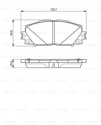 BOSCH stabdžių trinkelių rinkinys, diskinis stabdys 0 986 494 670