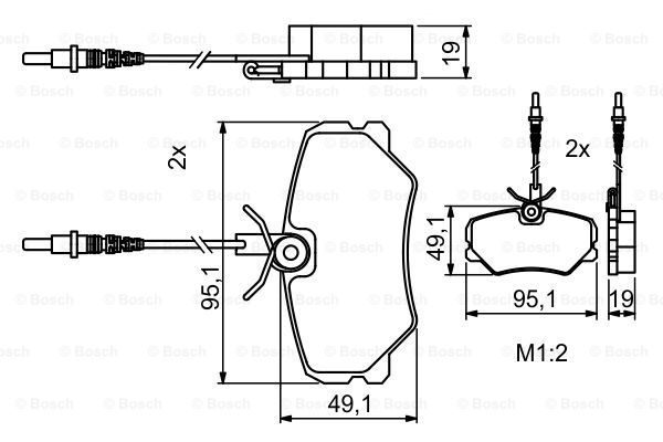 BOSCH stabdžių trinkelių rinkinys, diskinis stabdys 0 986 494 849