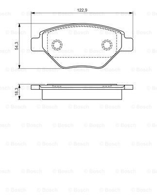 BOSCH stabdžių trinkelių rinkinys, diskinis stabdys 0 986 495 069