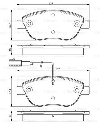 BOSCH stabdžių trinkelių rinkinys, diskinis stabdys 0 986 495 086