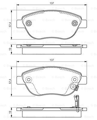 BOSCH stabdžių trinkelių rinkinys, diskinis stabdys 0 986 495 103