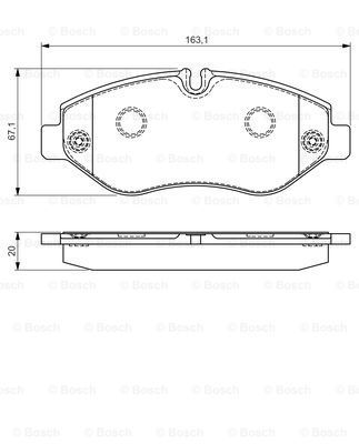 BOSCH Комплект тормозных колодок, дисковый тормоз 0 986 495 113