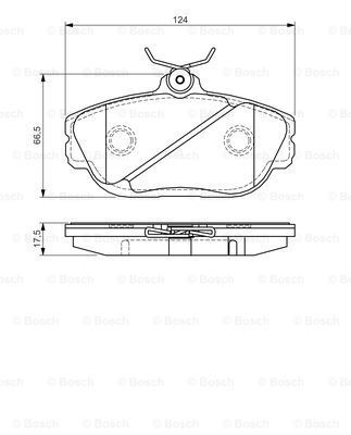 BOSCH stabdžių trinkelių rinkinys, diskinis stabdys 0 986 495 124