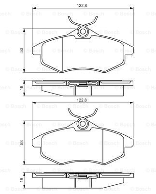 BOSCH Комплект тормозных колодок, дисковый тормоз 0 986 495 268