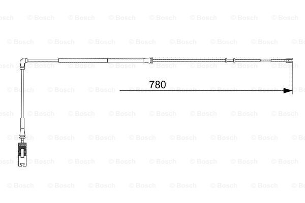 BOSCH įspėjimo kontaktas, stabdžių trinkelių susidėvėjim 1 987 473 009