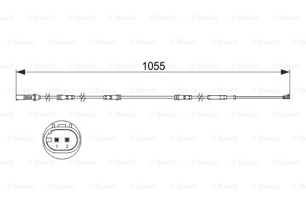 BOSCH įspėjimo kontaktas, stabdžių trinkelių susidėvėjim 1 987 473 508