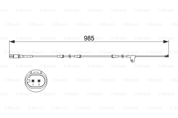 BOSCH įspėjimo kontaktas, stabdžių trinkelių susidėvėjim 1 987 473 520