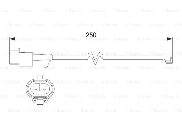 BOSCH Сигнализатор, износ тормозных колодок 1 987 473 536