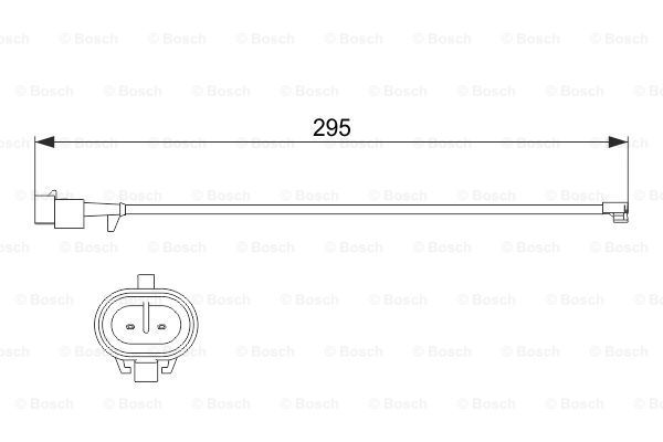 BOSCH įspėjimo kontaktas, stabdžių trinkelių susidėvėjim 1 987 473 537